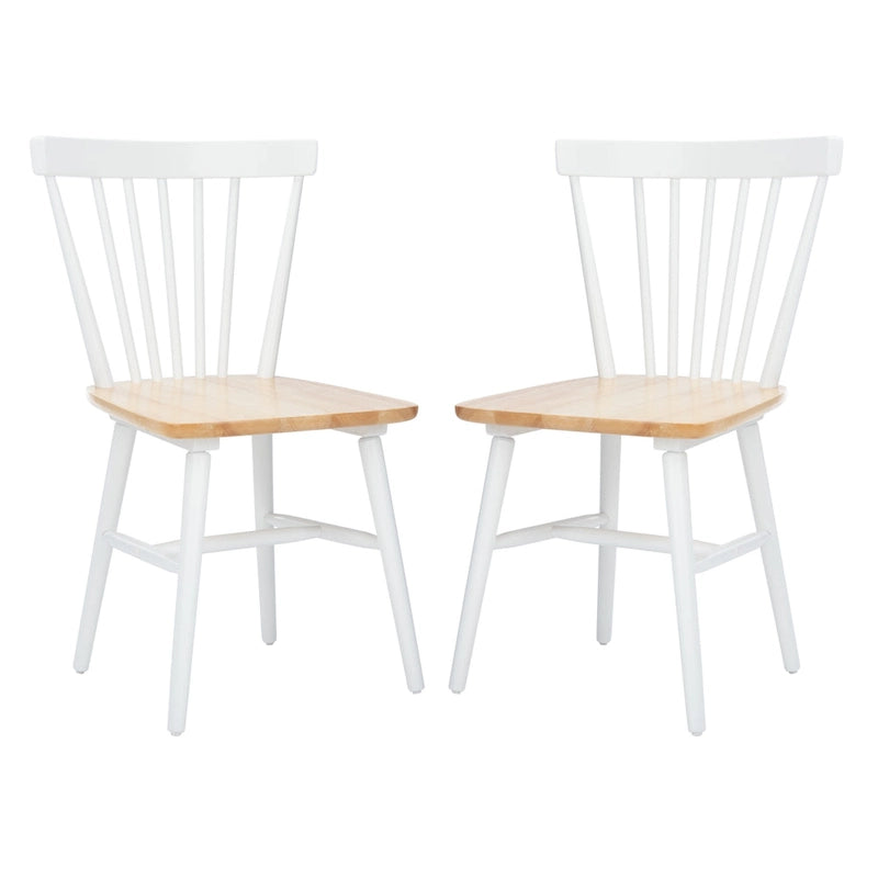 Lot de 2 chaises de salle à manger Spindle Farmhouse, en bois d'hévéa, 51x51x84 cm