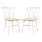 Lot de 2 chaises de salle à manger Spindle Farmhouse, en bois d'hévéa, 51x51x84 cm