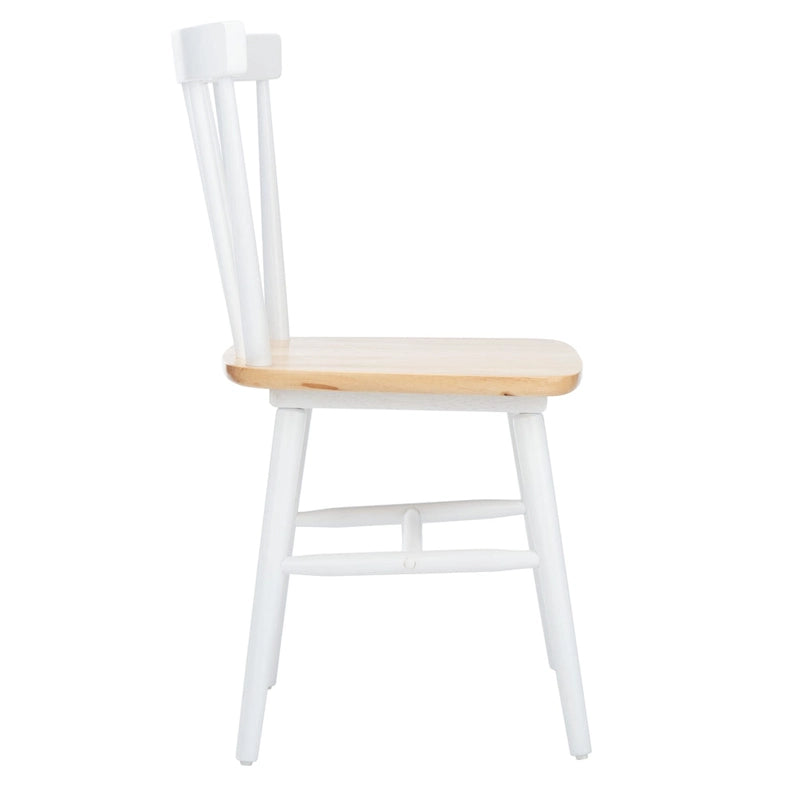 Lot de 2 chaises de salle à manger Spindle Farmhouse, en bois d'hévéa, 51x51x84 cm
