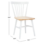 Lot de 2 chaises de salle à manger Spindle Farmhouse, en bois d'hévéa, 51x51x84 cm