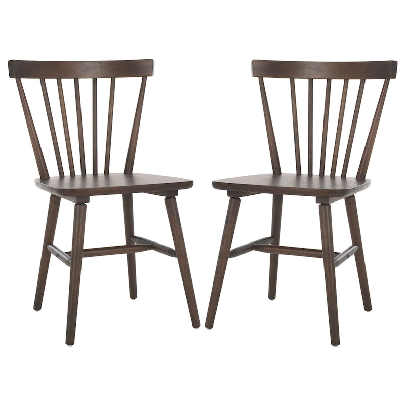 Lot de 2 chaises de salle à manger Spindle Farmhouse, en bois d'hévéa, 51x51x84 cm