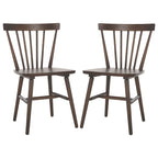 Lot de 2 chaises de salle à manger Spindle Farmhouse, en bois d'hévéa, 51x51x84 cm