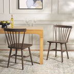 Lot de 2 chaises de salle à manger Spindle Farmhouse, en bois d'hévéa, 51x51x84 cm