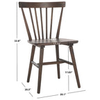 Lot de 2 chaises de salle à manger Spindle Farmhouse, en bois d'hévéa, 51x51x84 cm