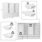 Ensemble armoire combinée double 78,7 H – L'élégance alliée à l'utilité