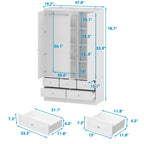 Ensemble armoire combinée double 78,7 H – L'élégance alliée à l'utilité