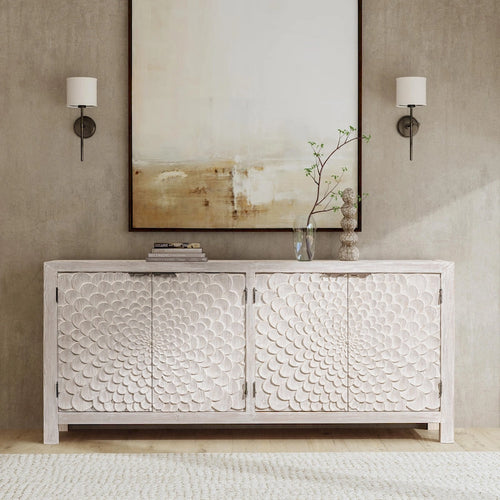 Classic Home Astrid 4-Door Sideboard Vintage Cream