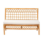 Banc de salle à manger en rotin miel style bohème moderne – Fabriqué à la main en Indonésie