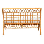 Banc de salle à manger en rotin miel style bohème moderne – Fabriqué à la main en Indonésie