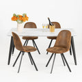 Table à manger rectangulaire de 160 cm pour 4 à 6 personnes, plateau en bois et pieds en métal