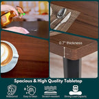 Table à manger rectangulaire de 160 cm pour 4 à 6 personnes, plateau en bois et pieds en métal