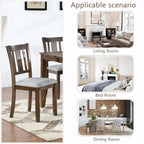 Lot de 4 chaises de salle à manger hauteur comptoir avec sièges rembourrés