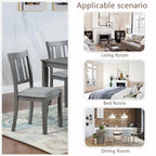 Lot de 4 chaises de salle à manger hauteur comptoir avec sièges rembourrés